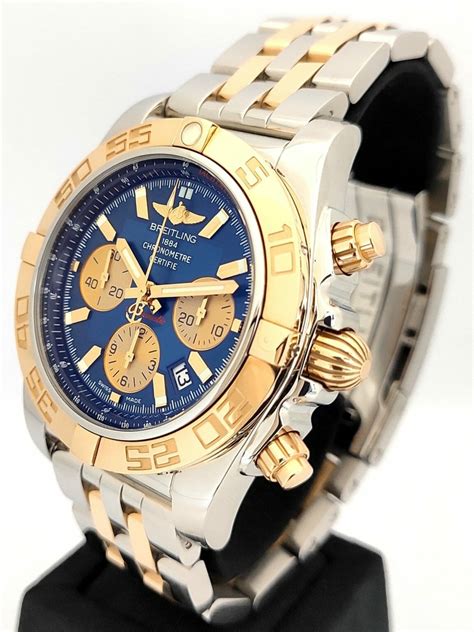 breitling two tone chronomat 44|Breitling Chronomat 44 stainless steel.